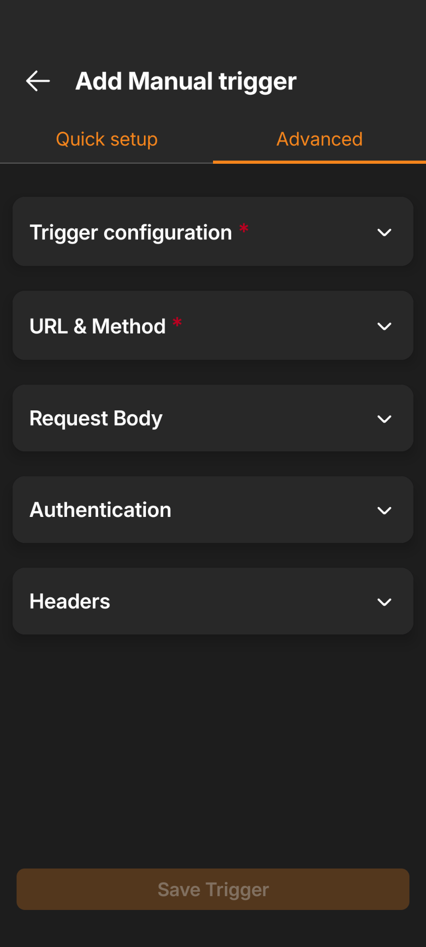 FlowTrigger advanced setup